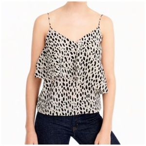 J Crew silk print tank 10T